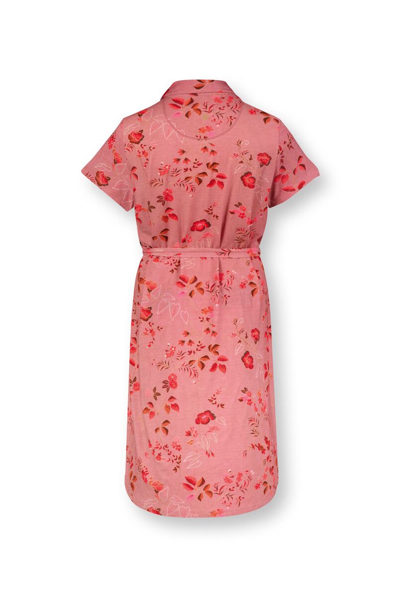 Nightdress Short Sleeve Belt Tokyo Blossom Pink