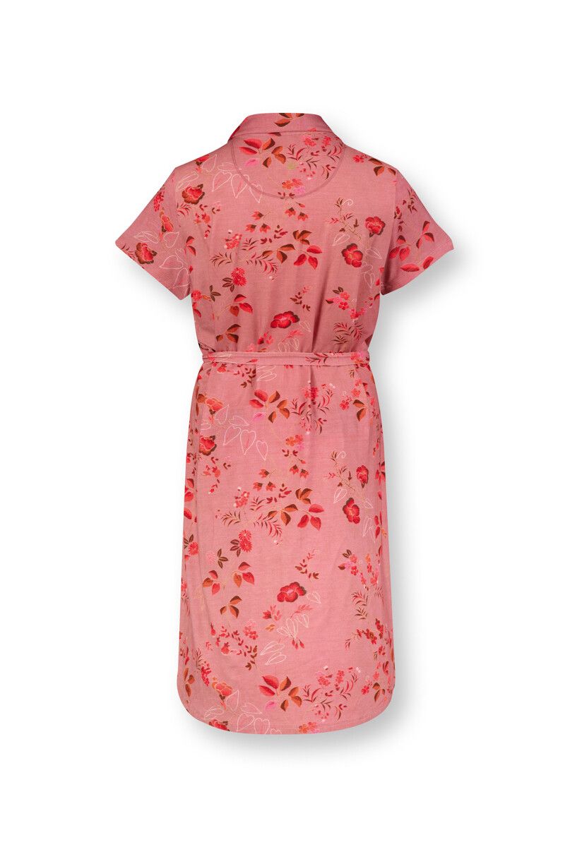 Nachthemd Kurze Ärmeln Gürtel Tokyo Blossom Rosa