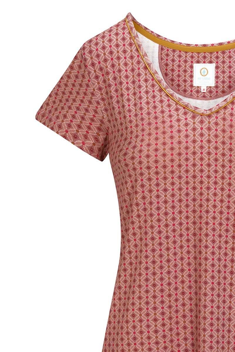 Nightdress Short Sleeve Tegola Pink