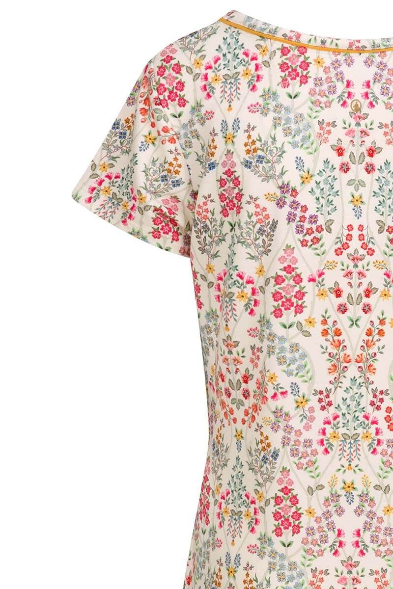 Nightdress Short Sleeve Primavera White