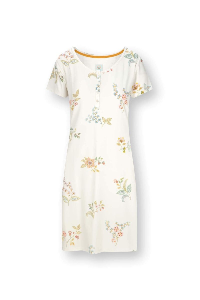 Daisy Nachthemd Korte Mouw Blossom Chique Wit