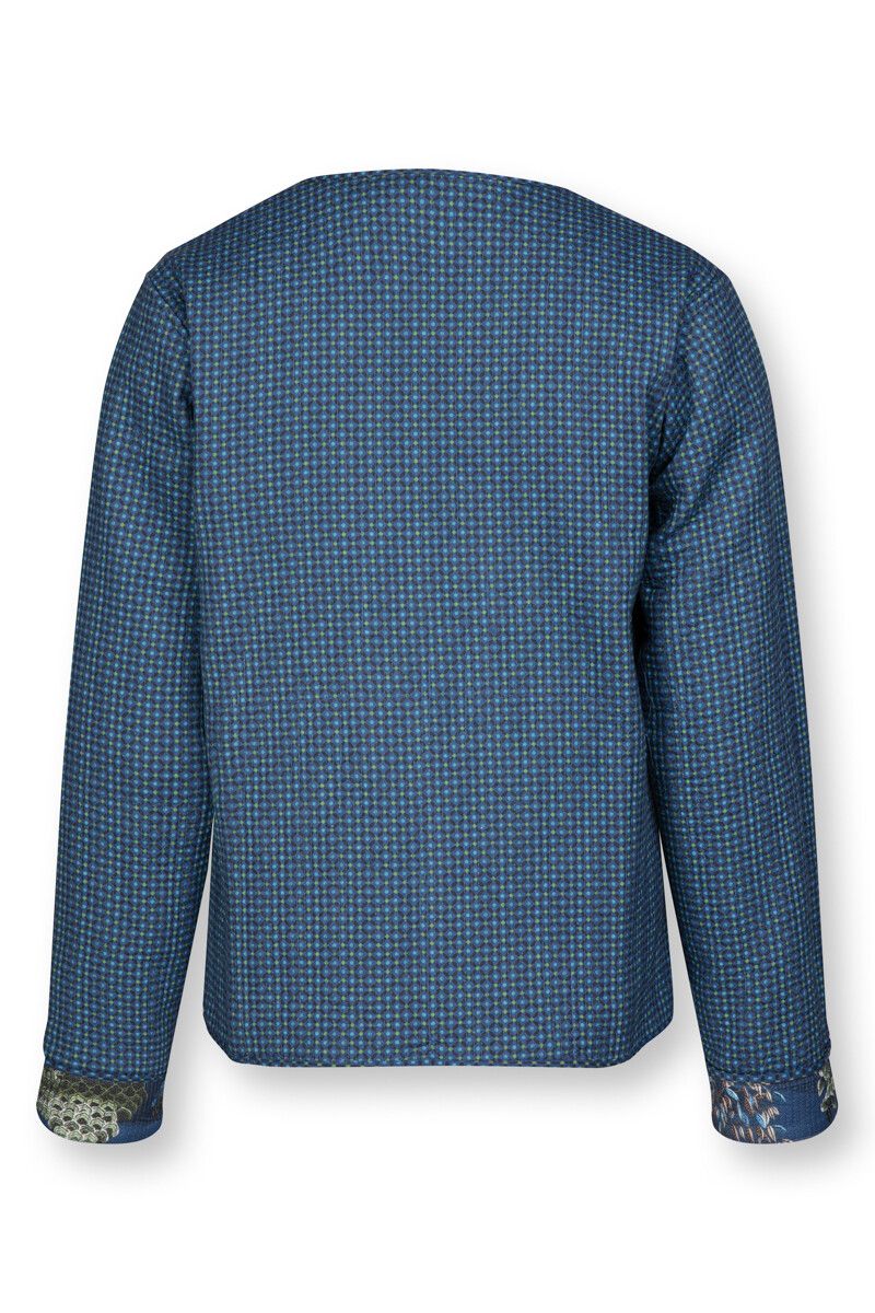 Jacke Quilted Japanese Garden Blau