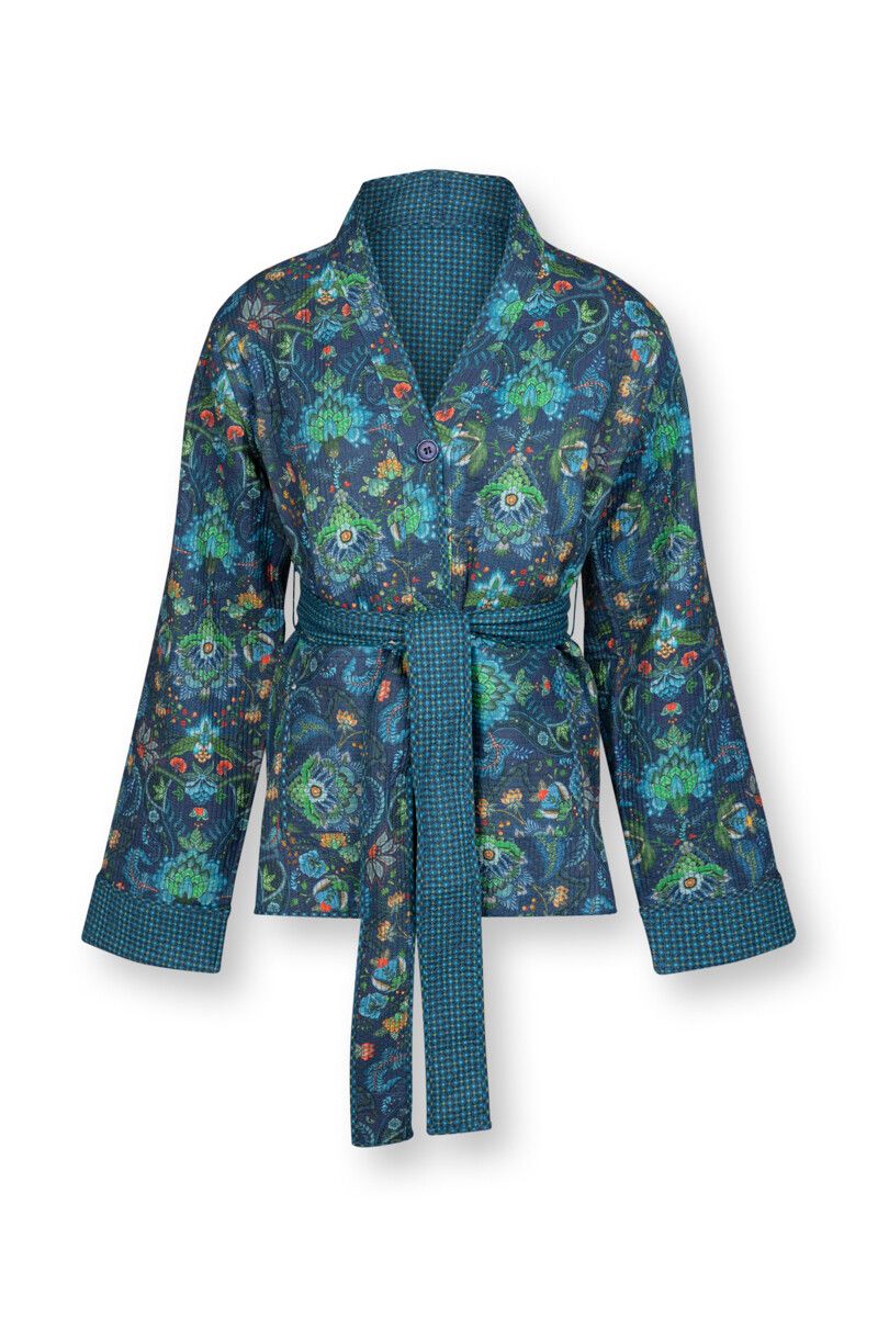 Cardigan Quilted Kyoto Festival Blue