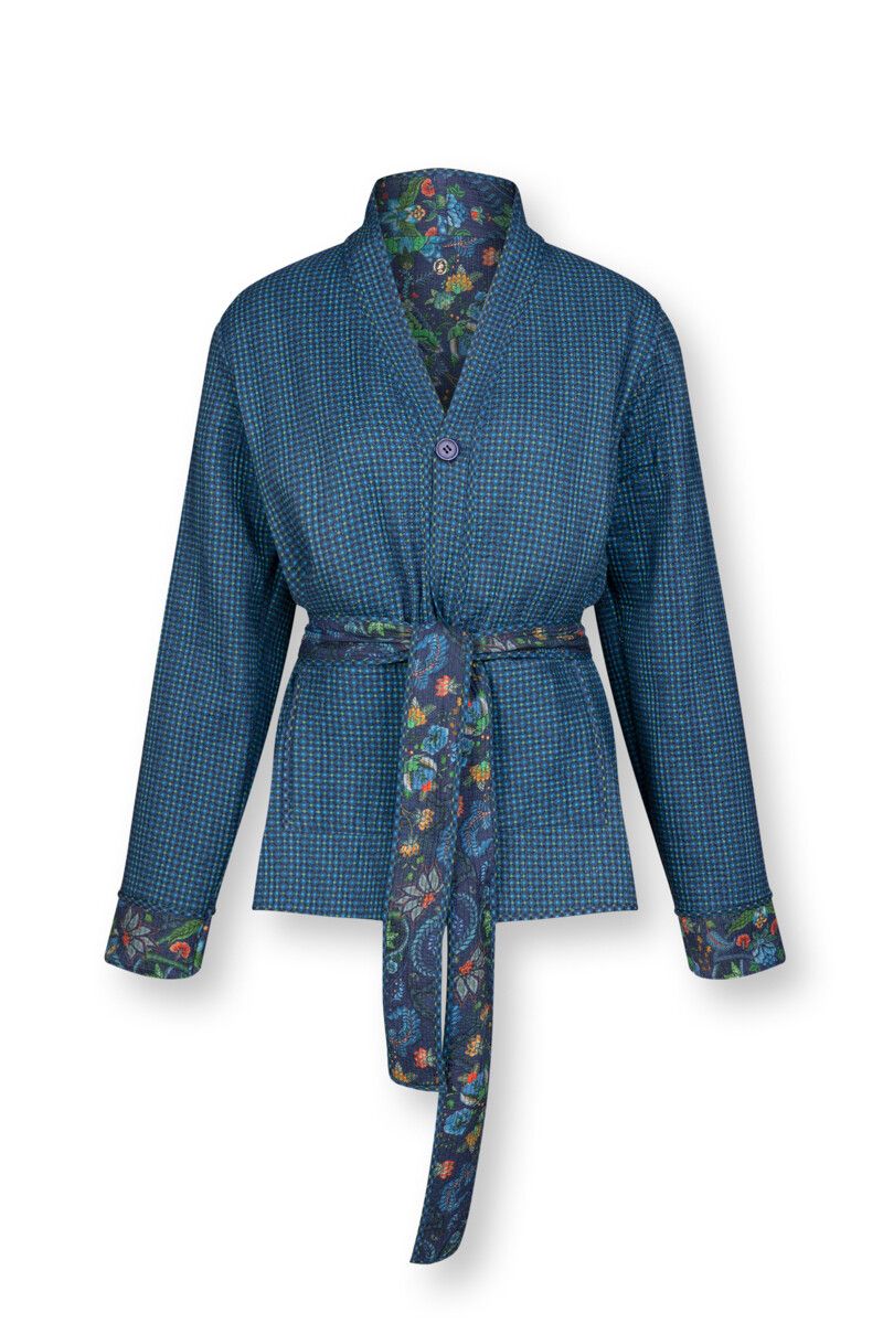 Cardigan Quilted Kyoto Festival Blue