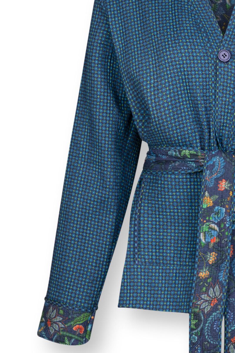 Cardigan Quilted Kyoto Festival Blue