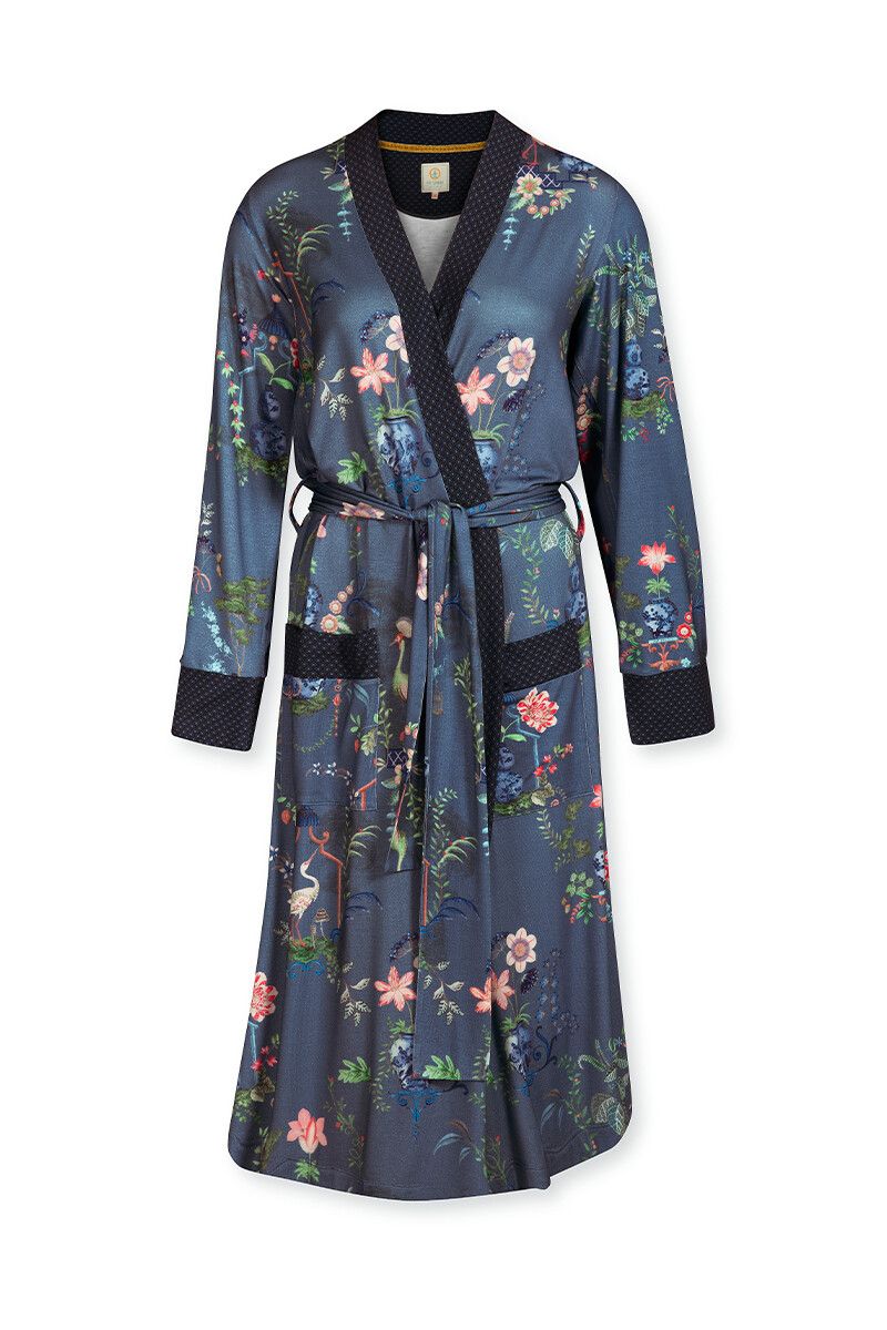 Kimono Chinese Porcelain Blauw