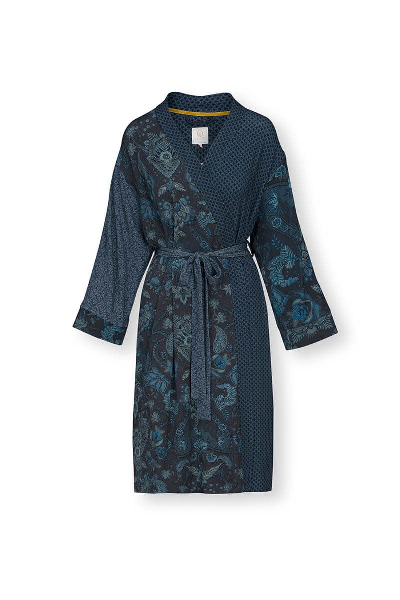 Kimono Colour Block Dunkelblau