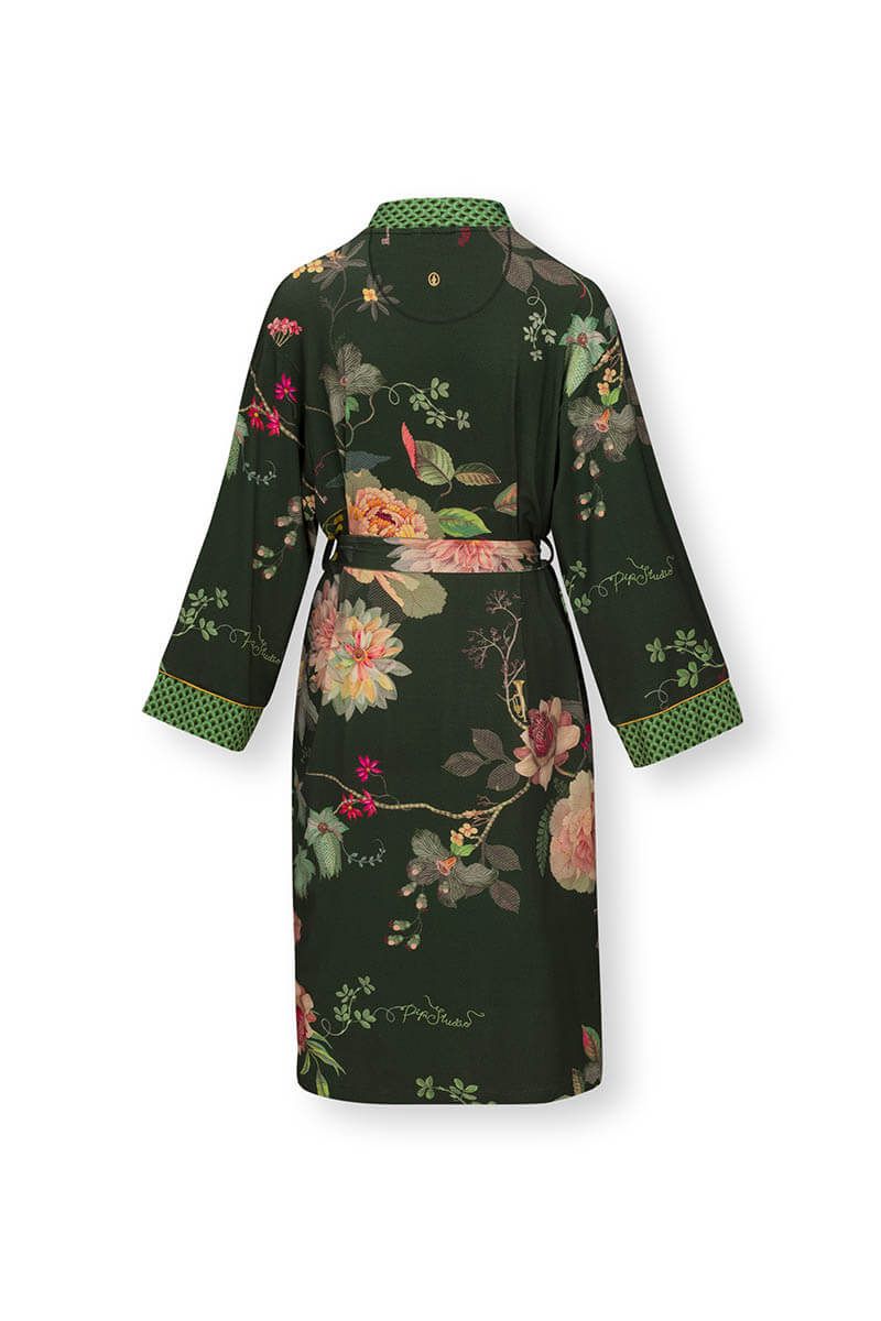 Kimono Tokyo Bouquet Donkergroen
