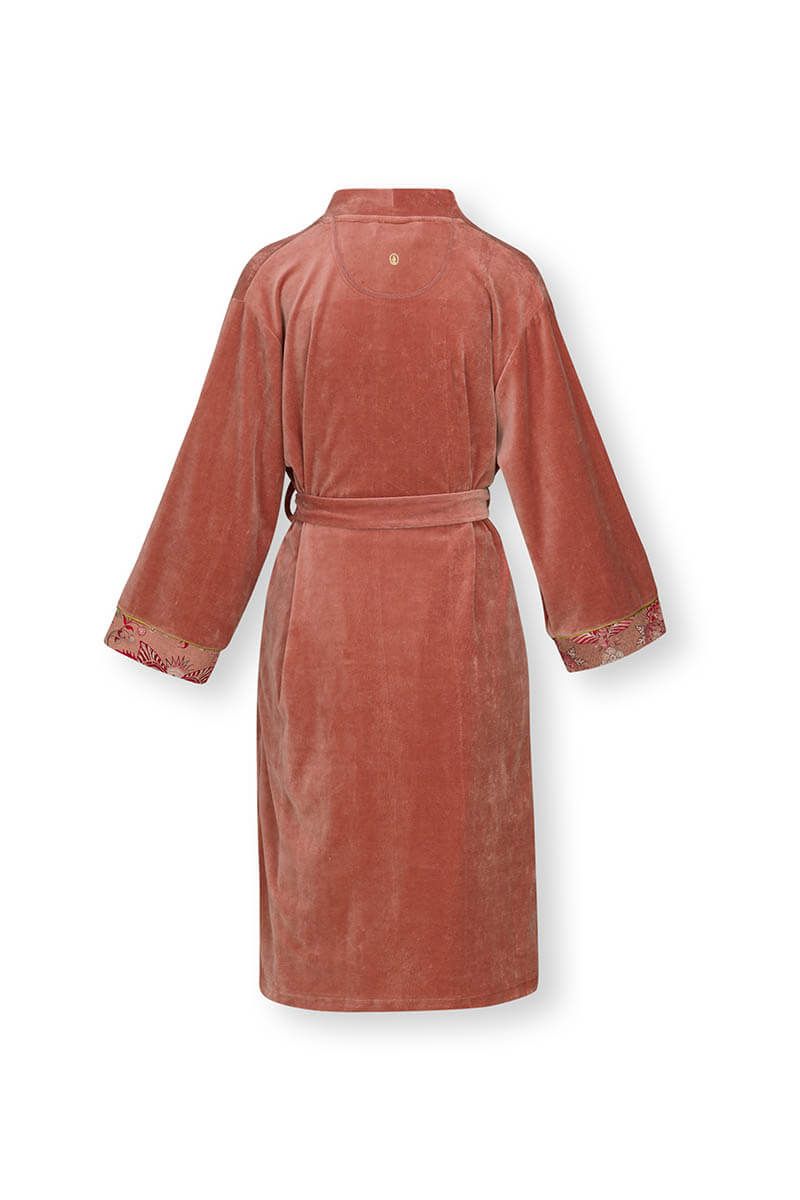 Kimono Solid Velvet Terra Pink