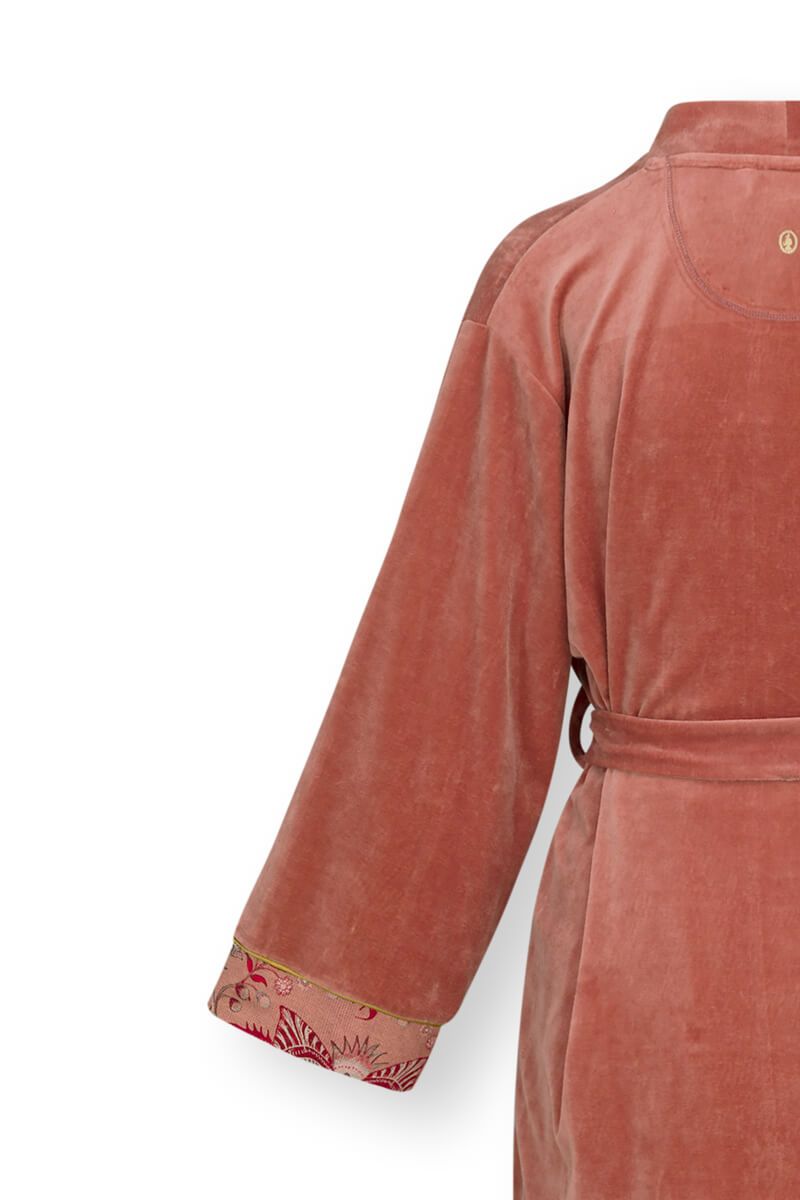 Kimono Solid Velvet Terra Pink