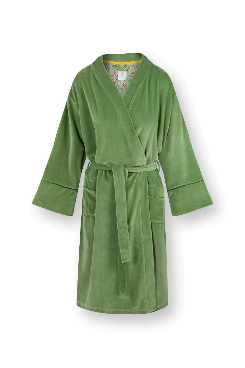 Naomi Kimono Velvet Vert 
