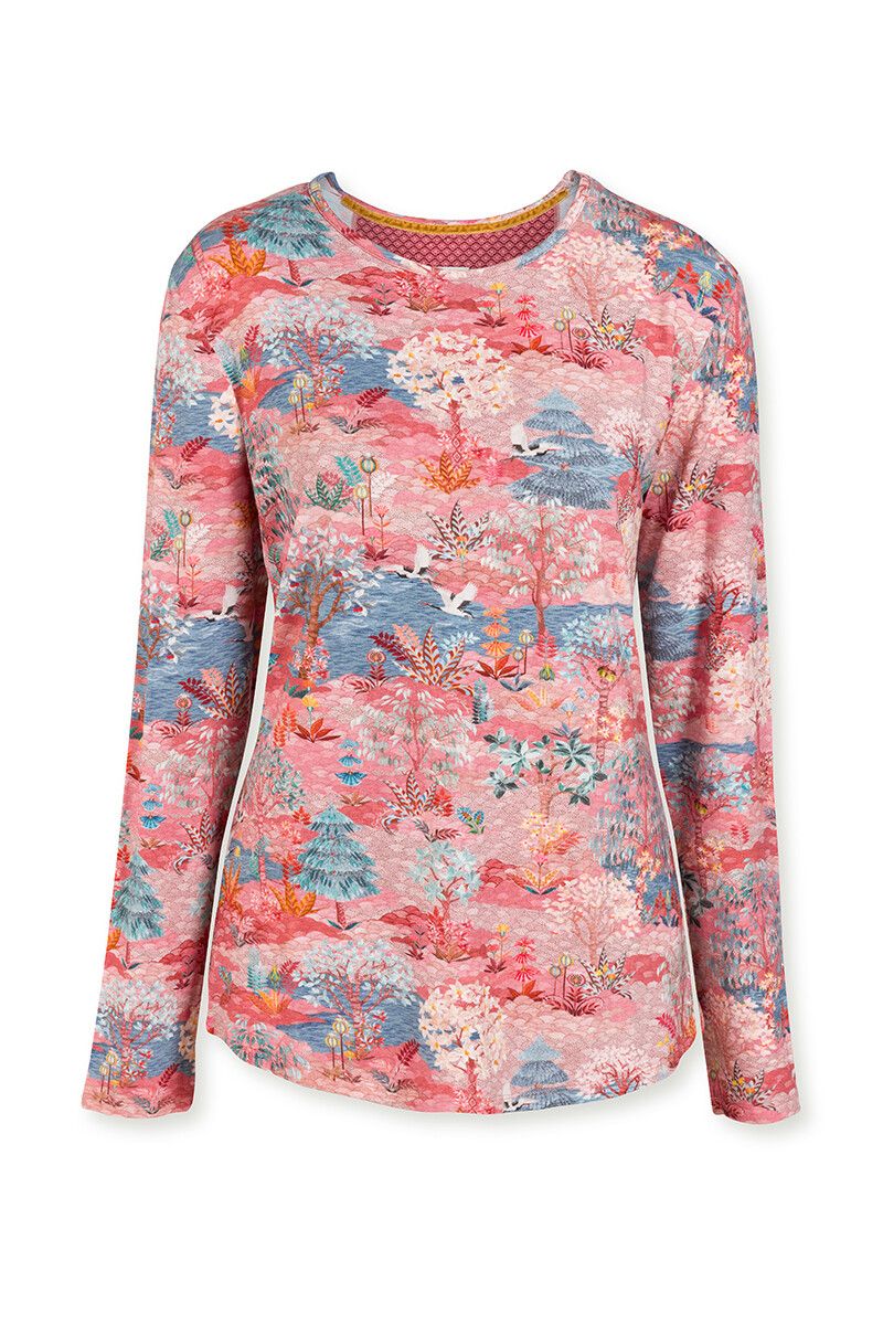 Top Lange Mouw Pip Garden Roze