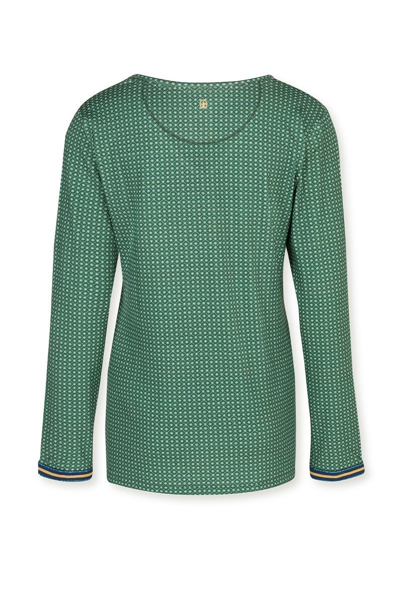 Top Lange Mouw Star Tile Groen