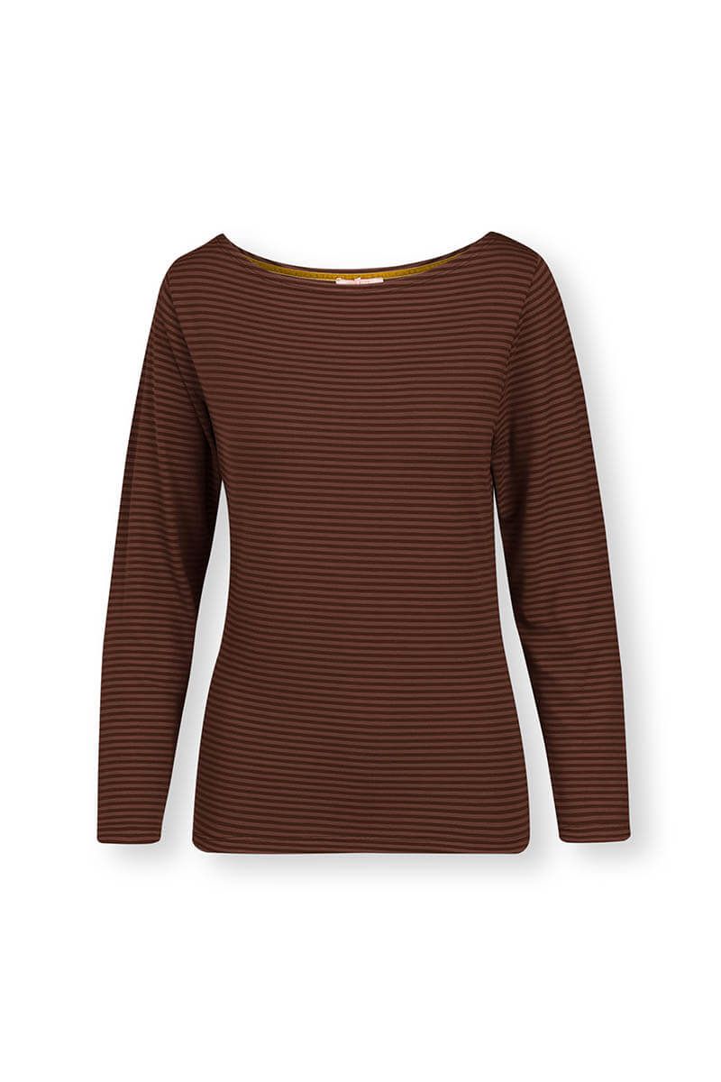 Top Lange Ärmel Little Sumo Stripe Terra Rot