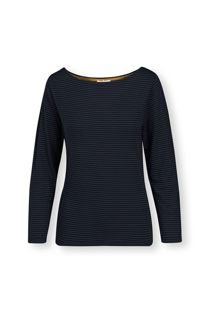Top Lange Mouw Little Sumo Stripe Donkerblauw