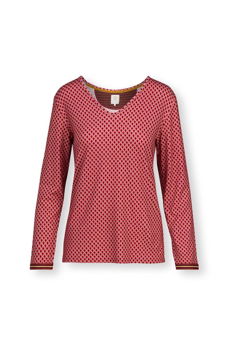 Top Lange Ärmel Suki Dark Rosa