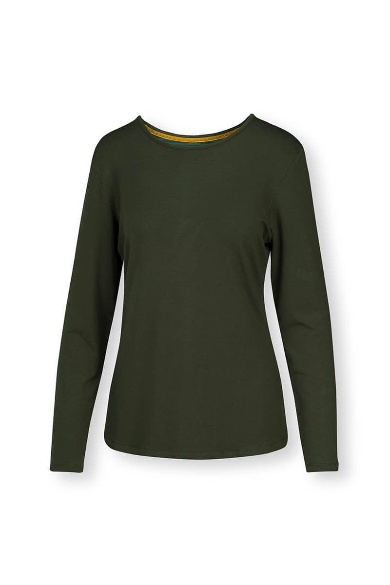 Top Long Sleeve Solid Green