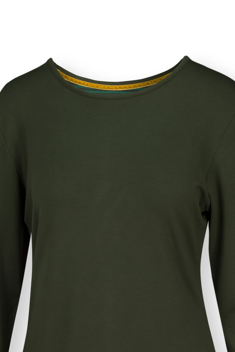 Top Long Sleeve Solid Green