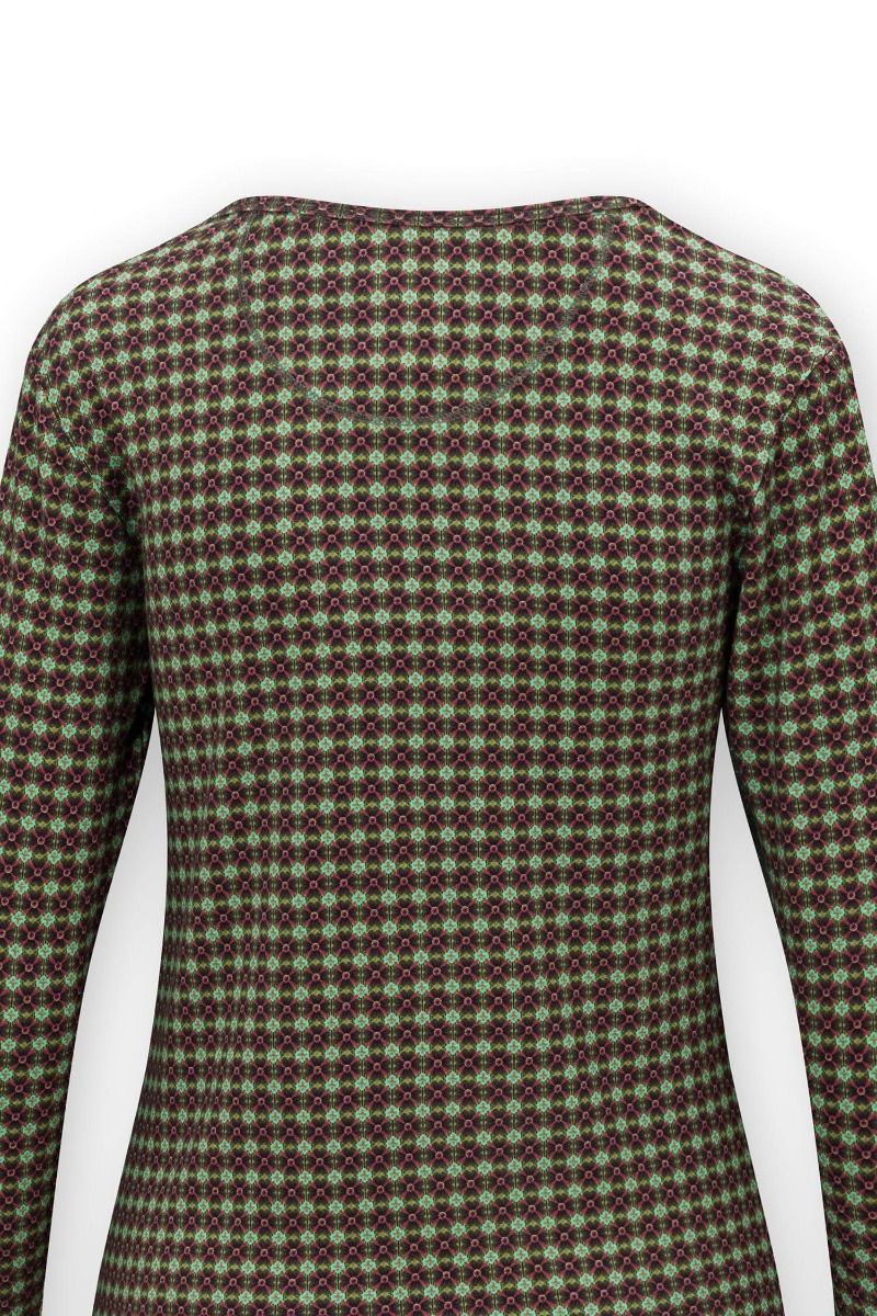 Top Lange Ärmel Clover Grun