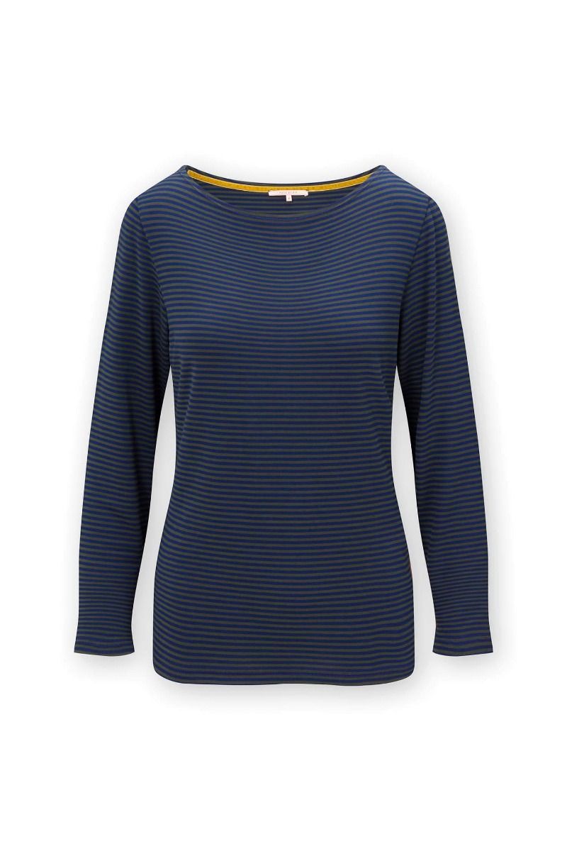 Top Lange Mouw Little Sumo Stripe Blauw Groen