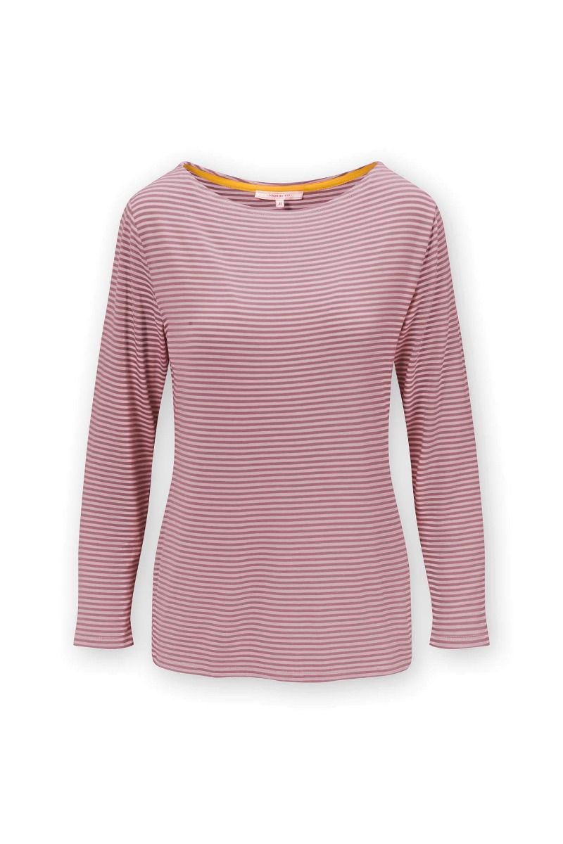 Top Lange Mouw Little Sumo Stripe Lila