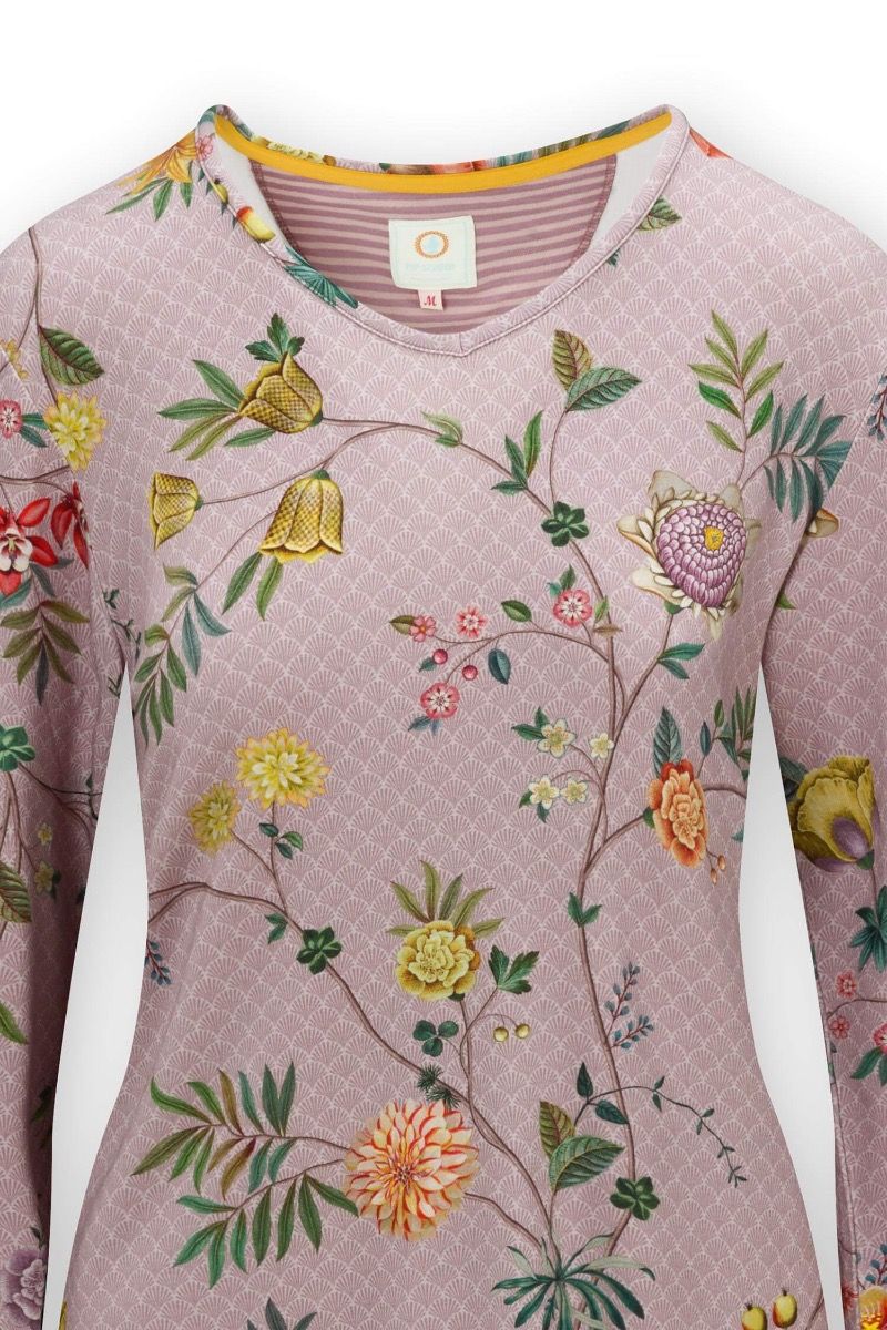 Top Lange Ärmel La Dolce Vita Lila 