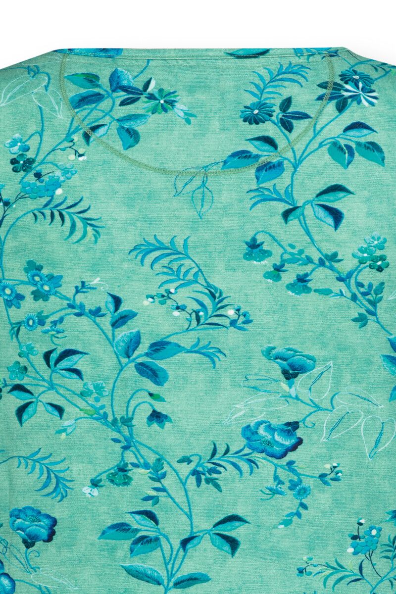 Top Short Sleeve Tokyo Blossom Green
