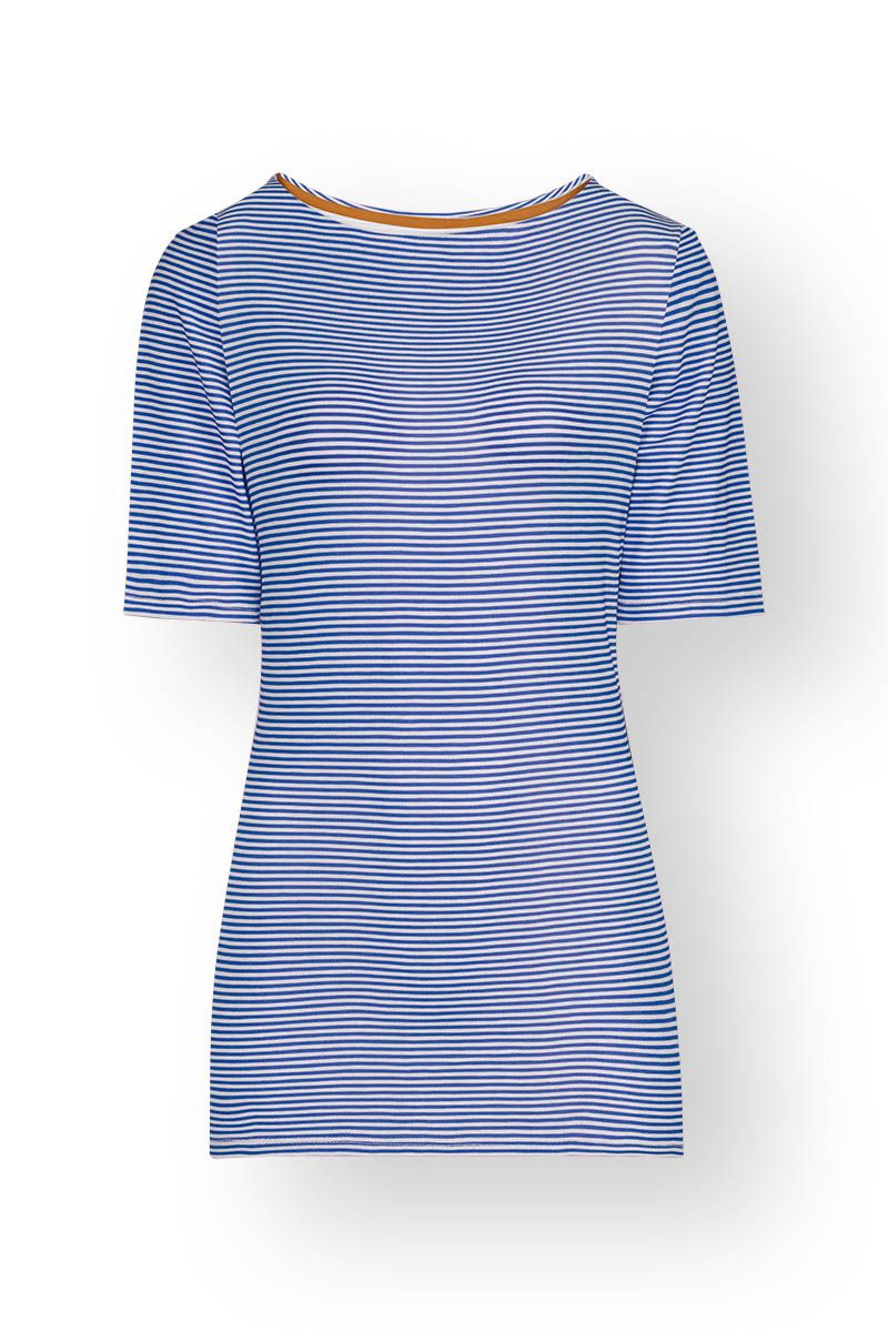 Top mit Kurze Ärmeln Little Sumo Stripe Blau