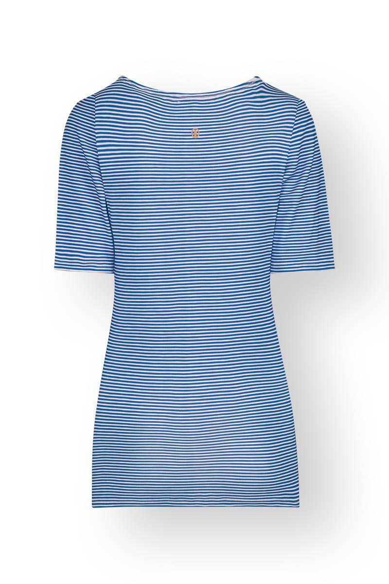 Top mit Kurze Ärmeln Little Sumo Stripe Blau