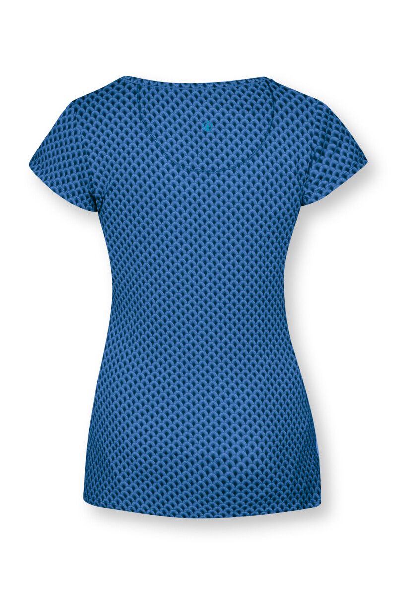 Top mit Kurze Ärmeln Suki Blau