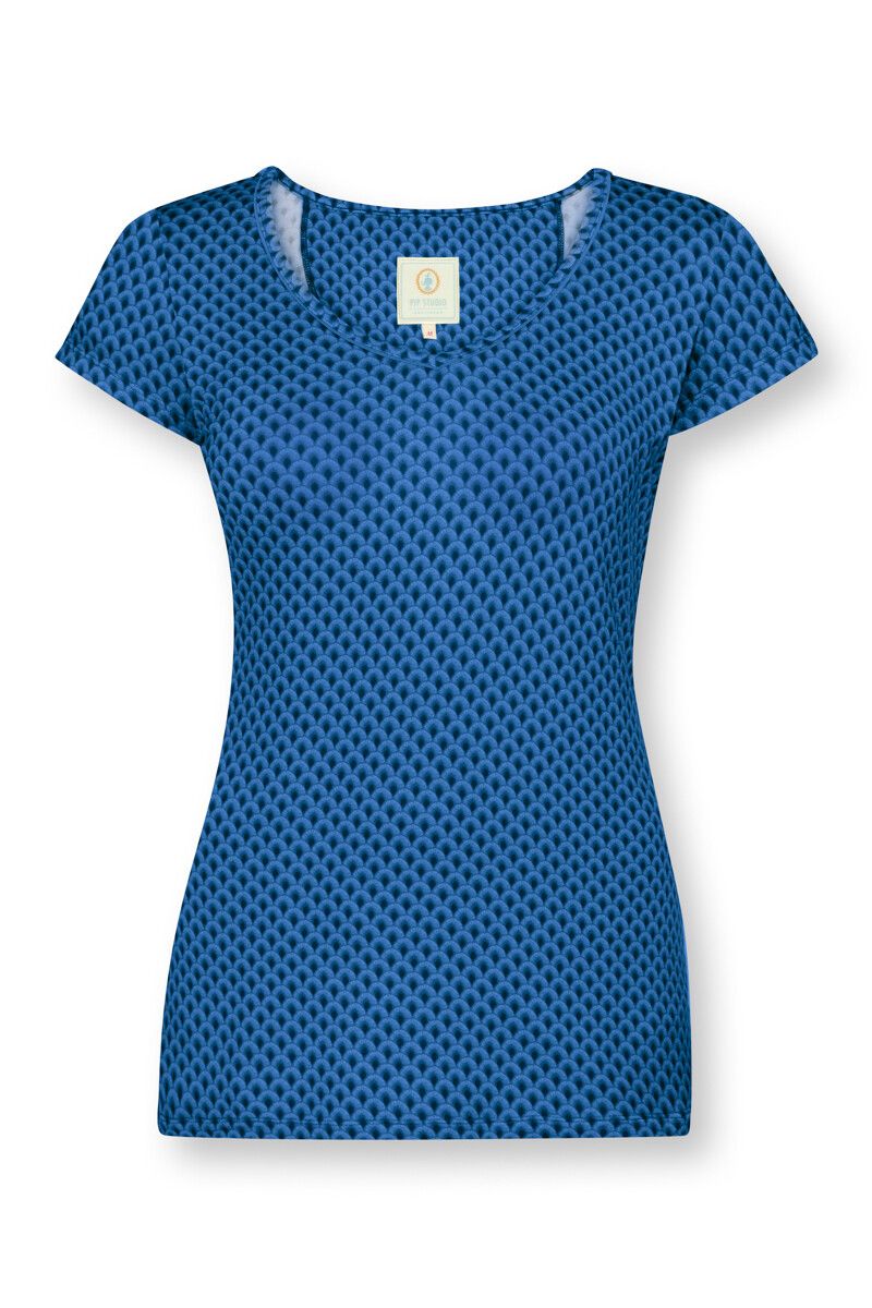 Top mit Kurze Ärmeln Suki Blau