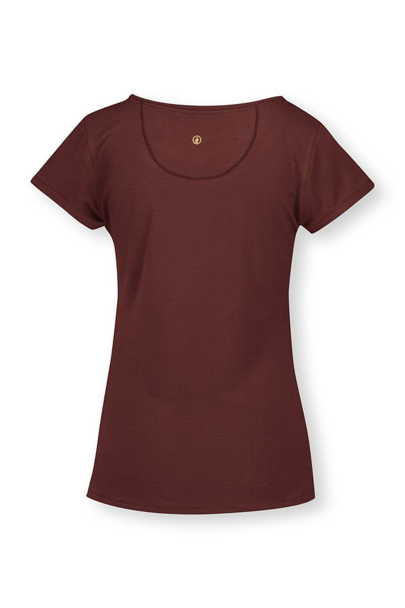 Top Short Sleeve Solid Terra Red