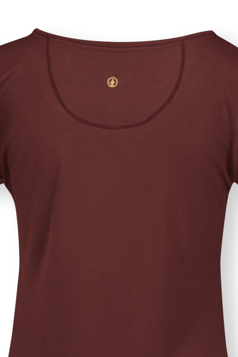 Top Short Sleeve Solid Terra Red