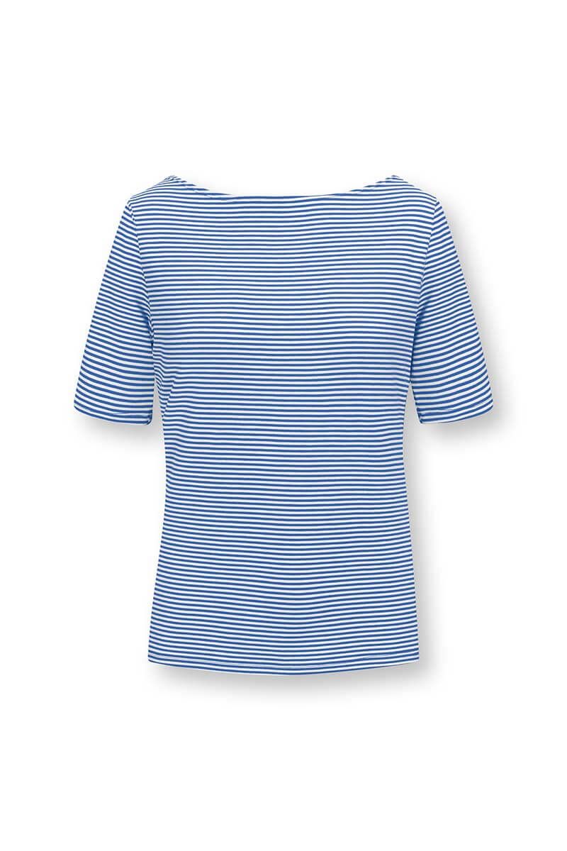 Top Kurze Ärmel Little Sumo Stripe Kobaltblau
