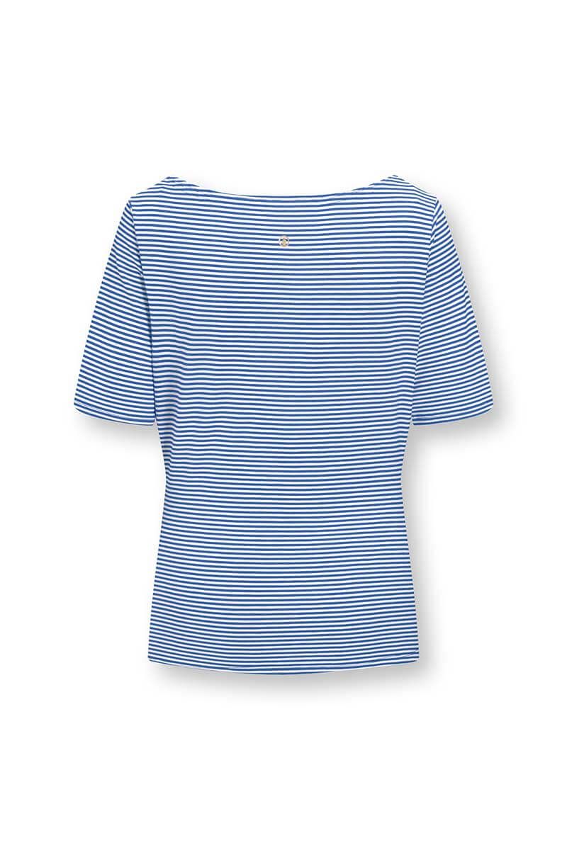 Top Kurze Ärmel Little Sumo Stripe Kobaltblau