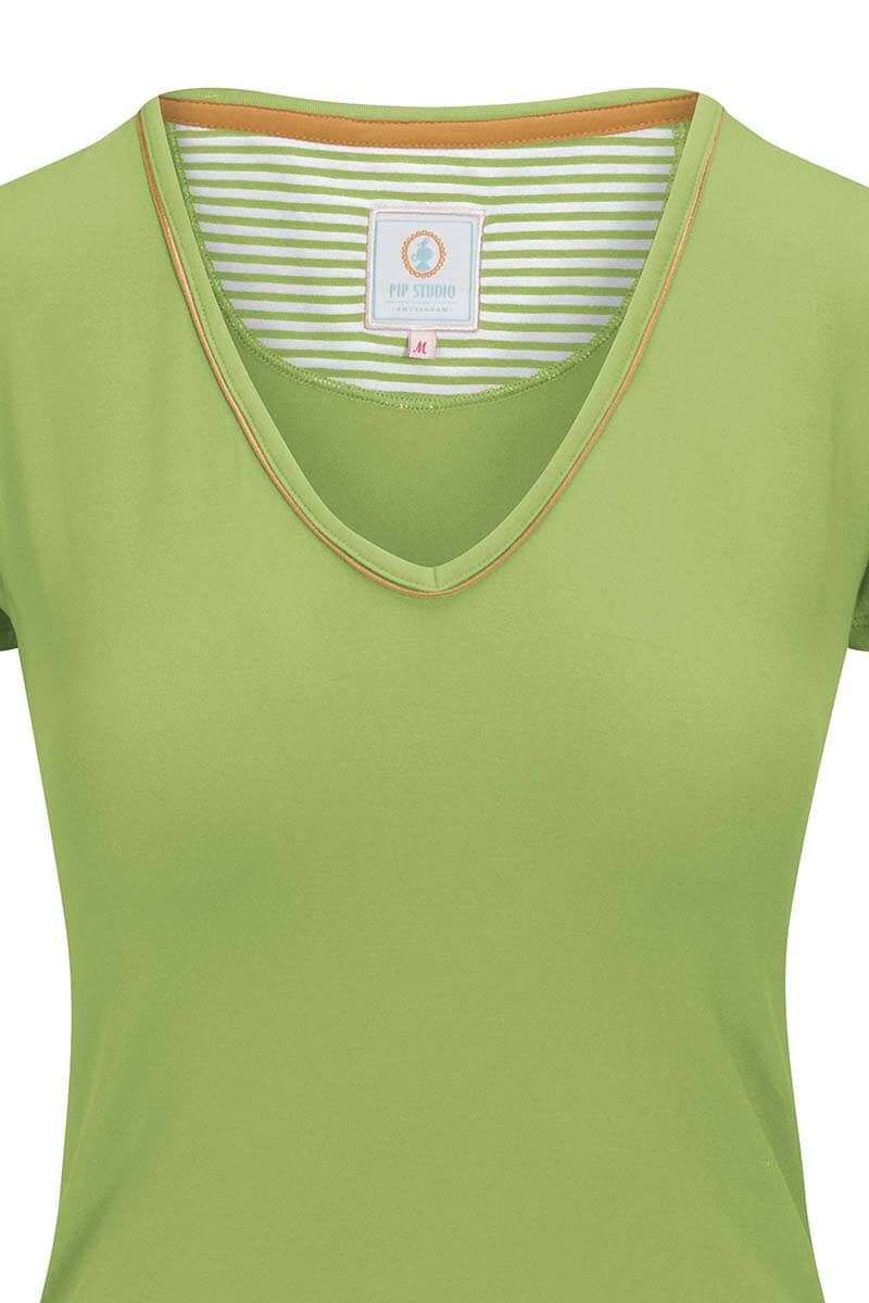 Top Short Sleeve Solid Light Green