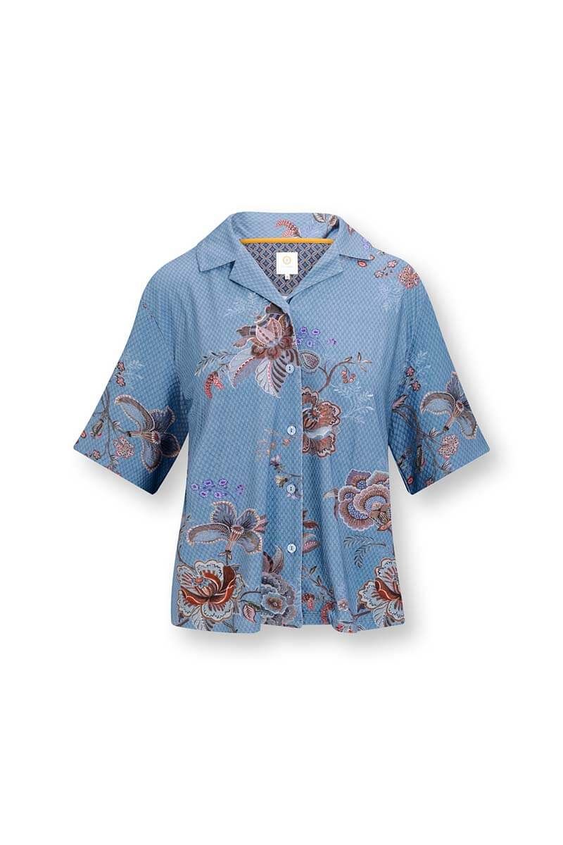 Top Kurze Ärmel Cece Fiore Blau