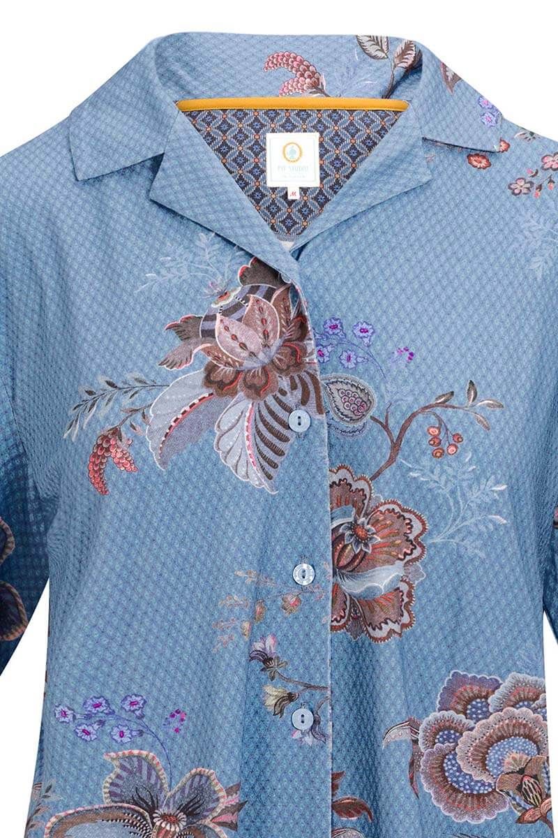 Top Kurze Ärmel Cece Fiore Blau