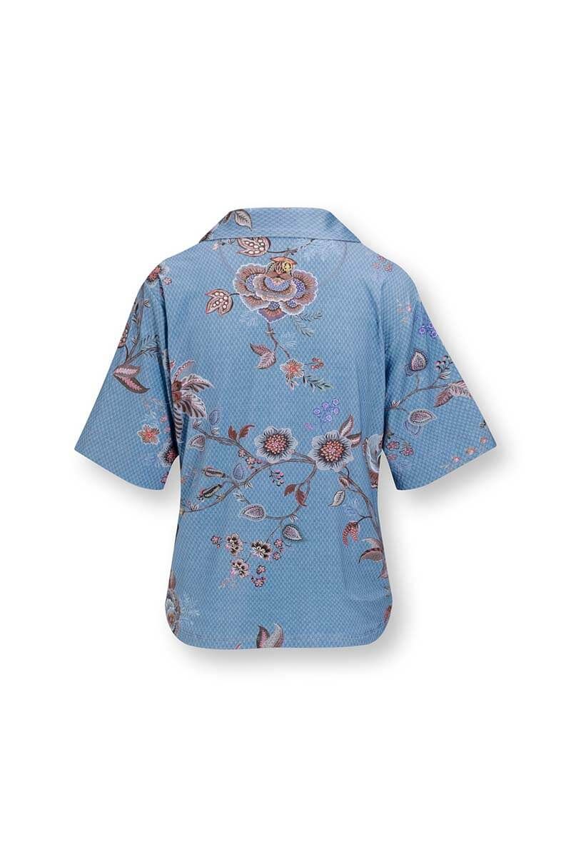 Top Kurze Ärmel Cece Fiore Blau