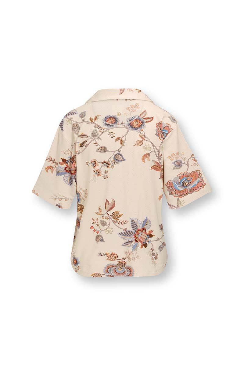 Top Kurze Ärmel Cece Fiore Weiß