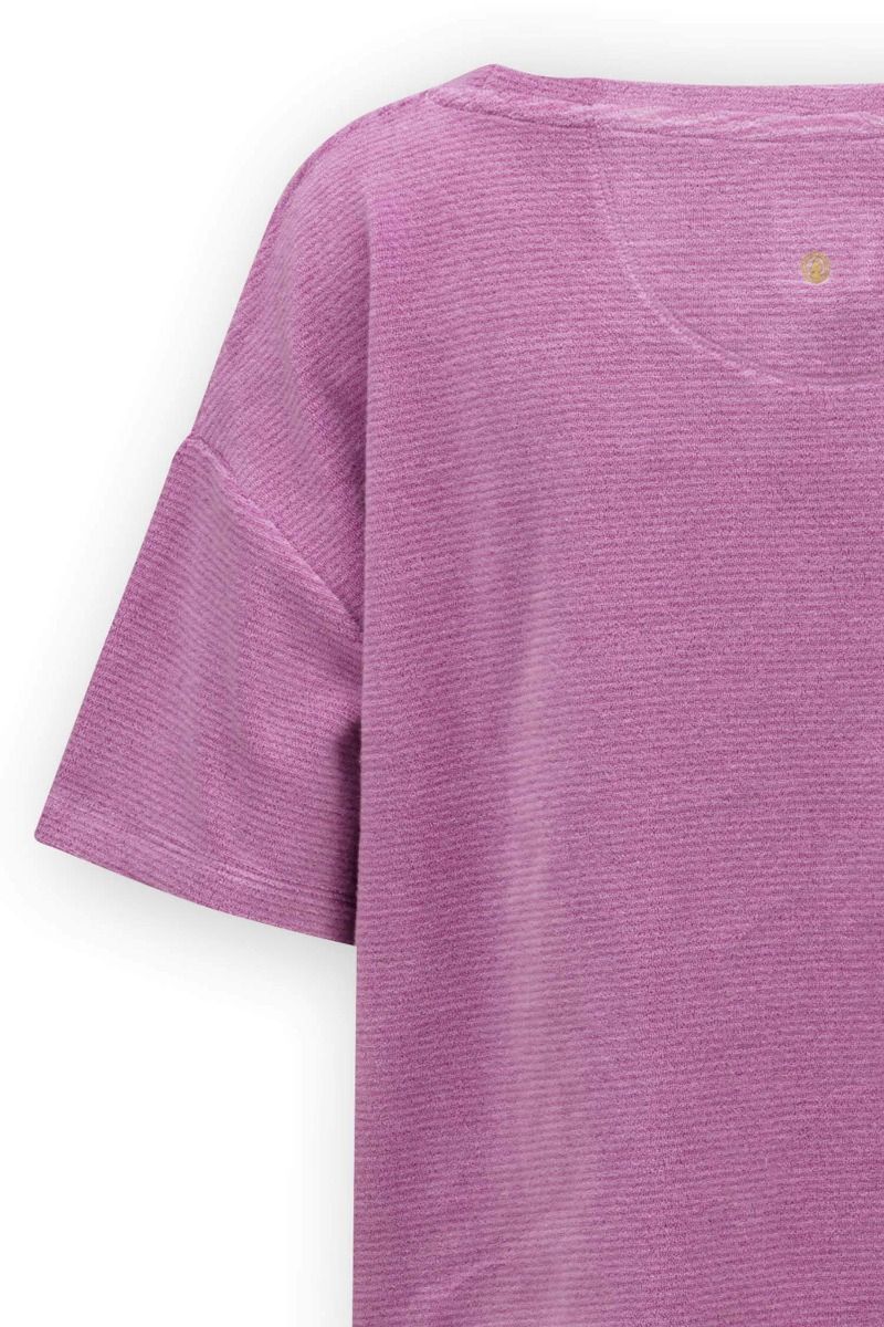 Top Short Sleeve Petite Sumo Stripe Lilac