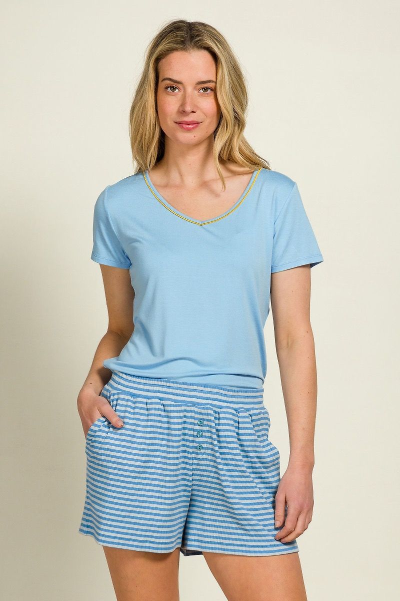 Toy Top Kurze Ärmeln Solid Blau
