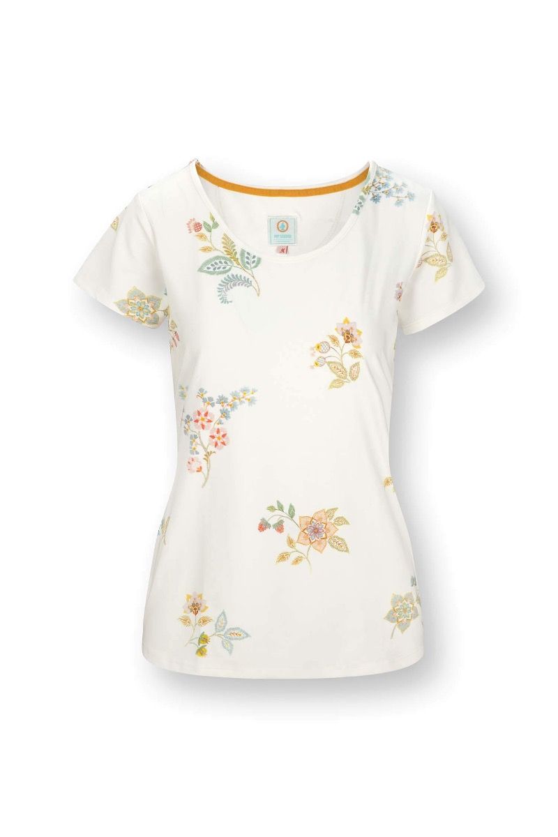 Tilly Top à Manches Courtes Blossom Chique Blanc
