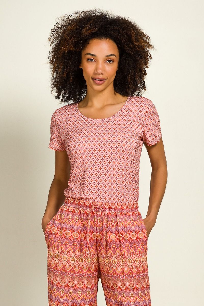 Tilly Top Korte Mouw Mojo Roze