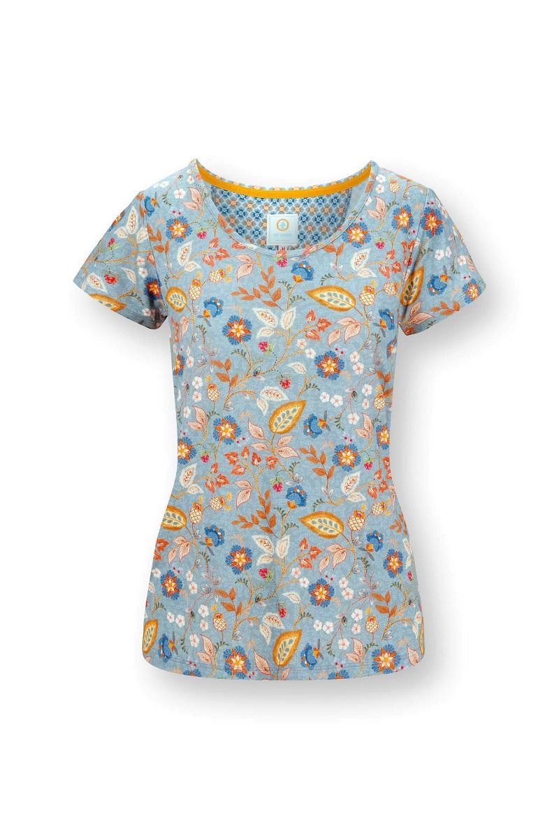 Tilly Top à Manches Courtes Jameela Bleu
