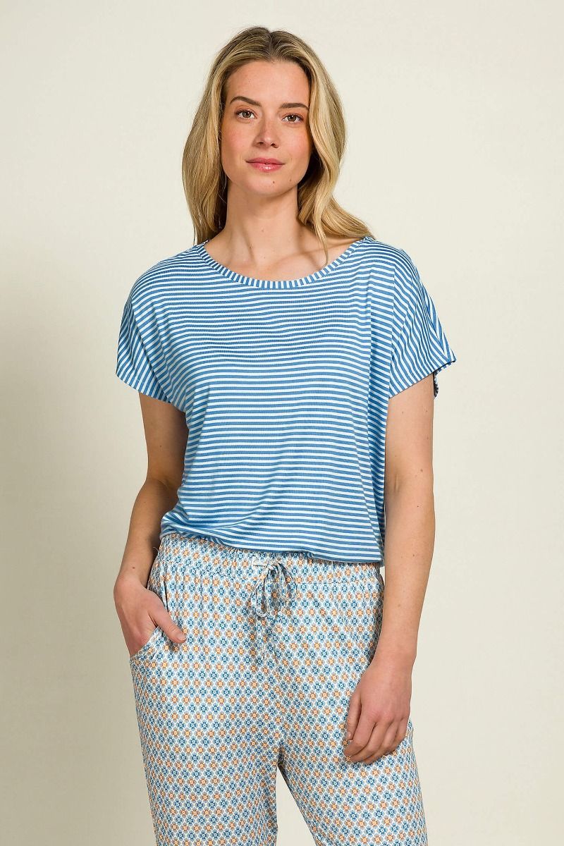 Tatum Top à Manches Courtes Little Sumo Stripe Bleu