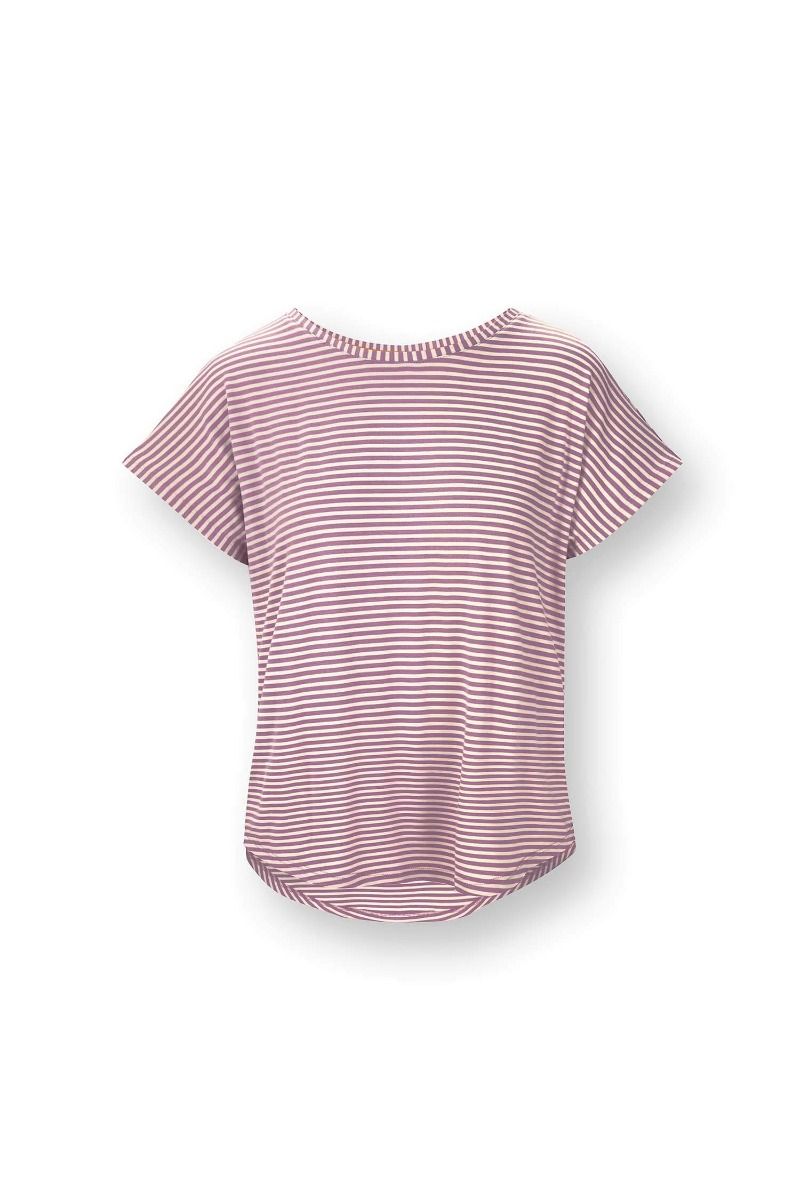 Tatum Top Kurze Ärmeln Little Sumo Stripe Lila