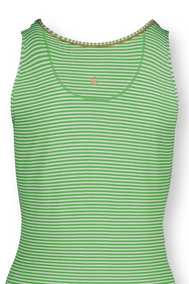 Top Sleeveless Little Sumo Stripe Green