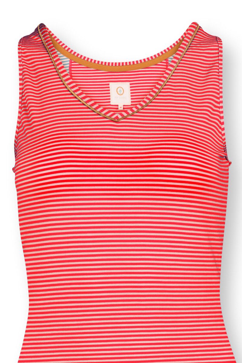 Mouwloze Top Little Sumo Stripe Rood