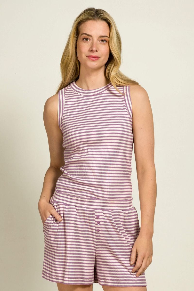 Trinity Ärmellos Top Little Sumo Stripe Lila
